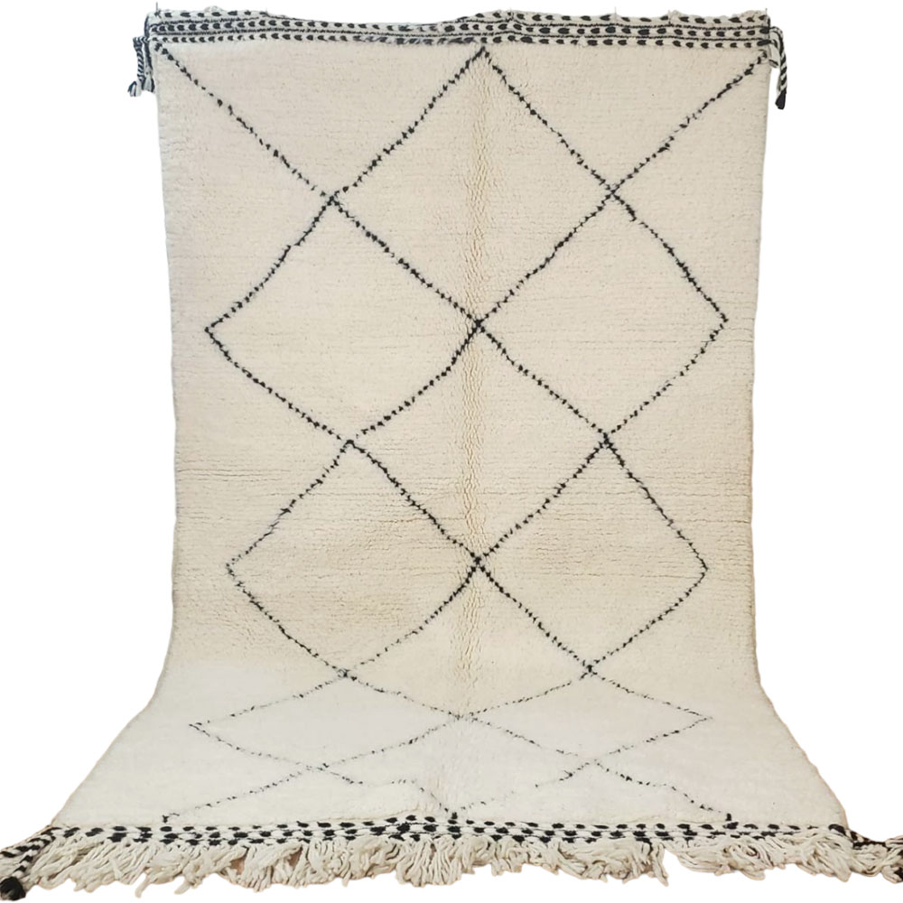 classic beni ourain rug diamond pattern