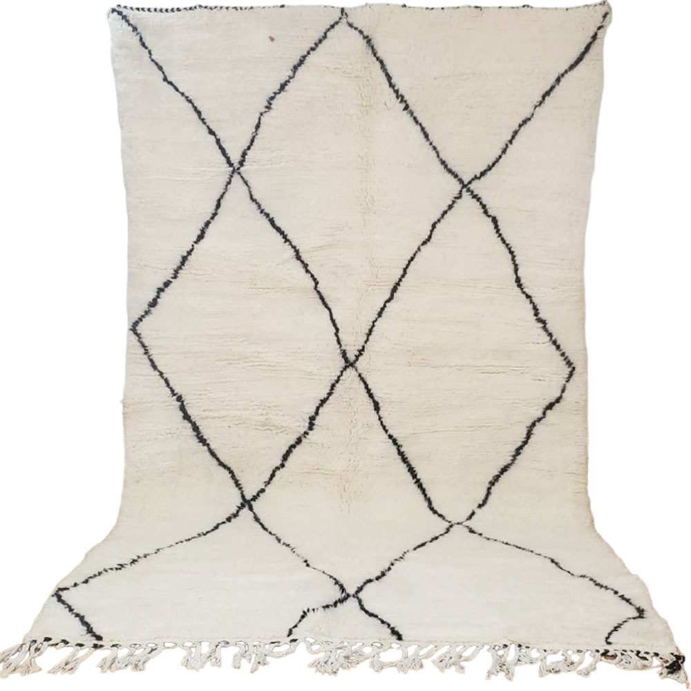 classic beni ourain rug diamond pattern