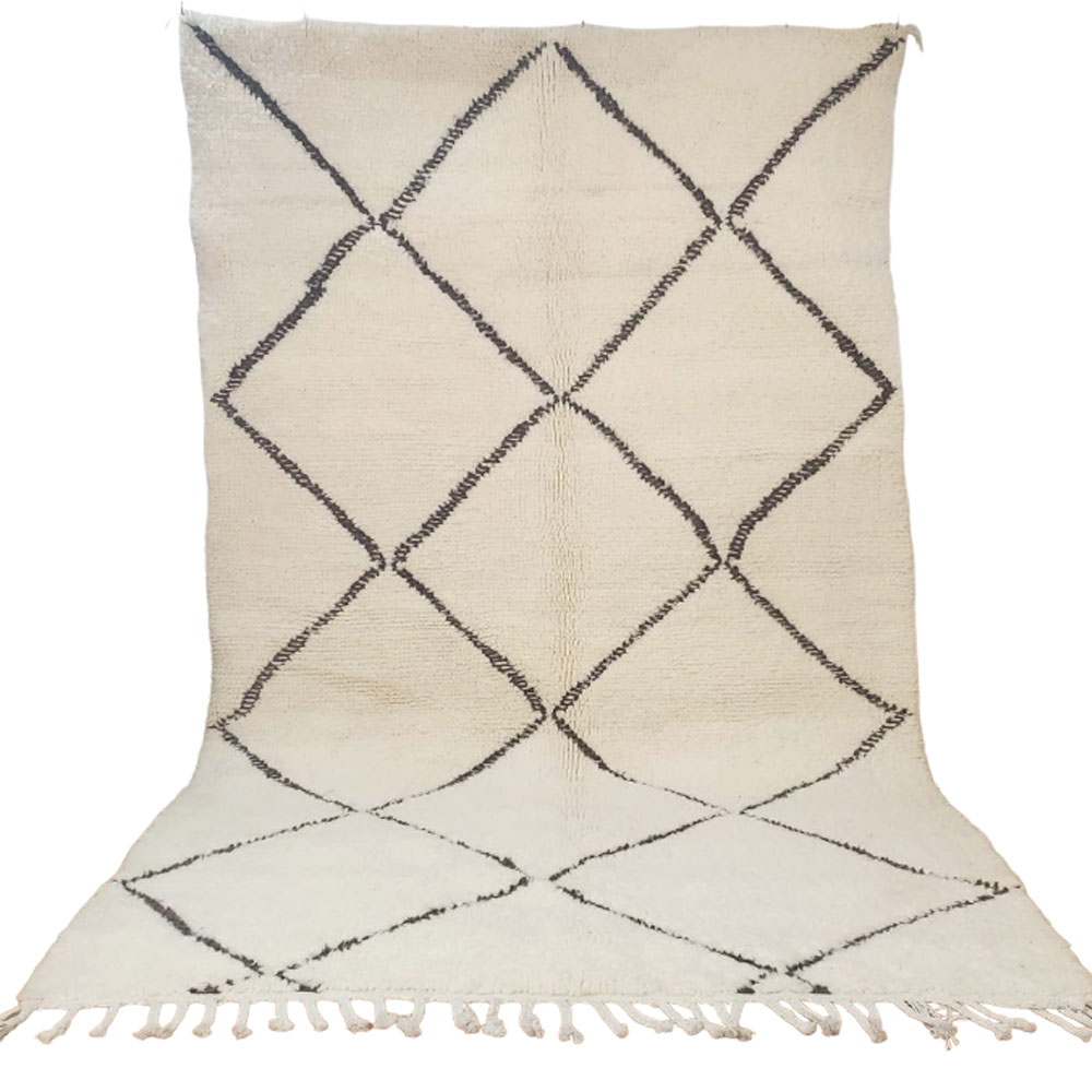 classic beni ourain rug diamond pattern