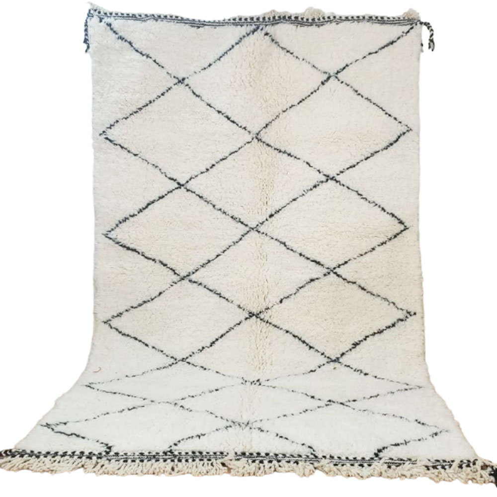 classic beni ourain rug diamond pattern