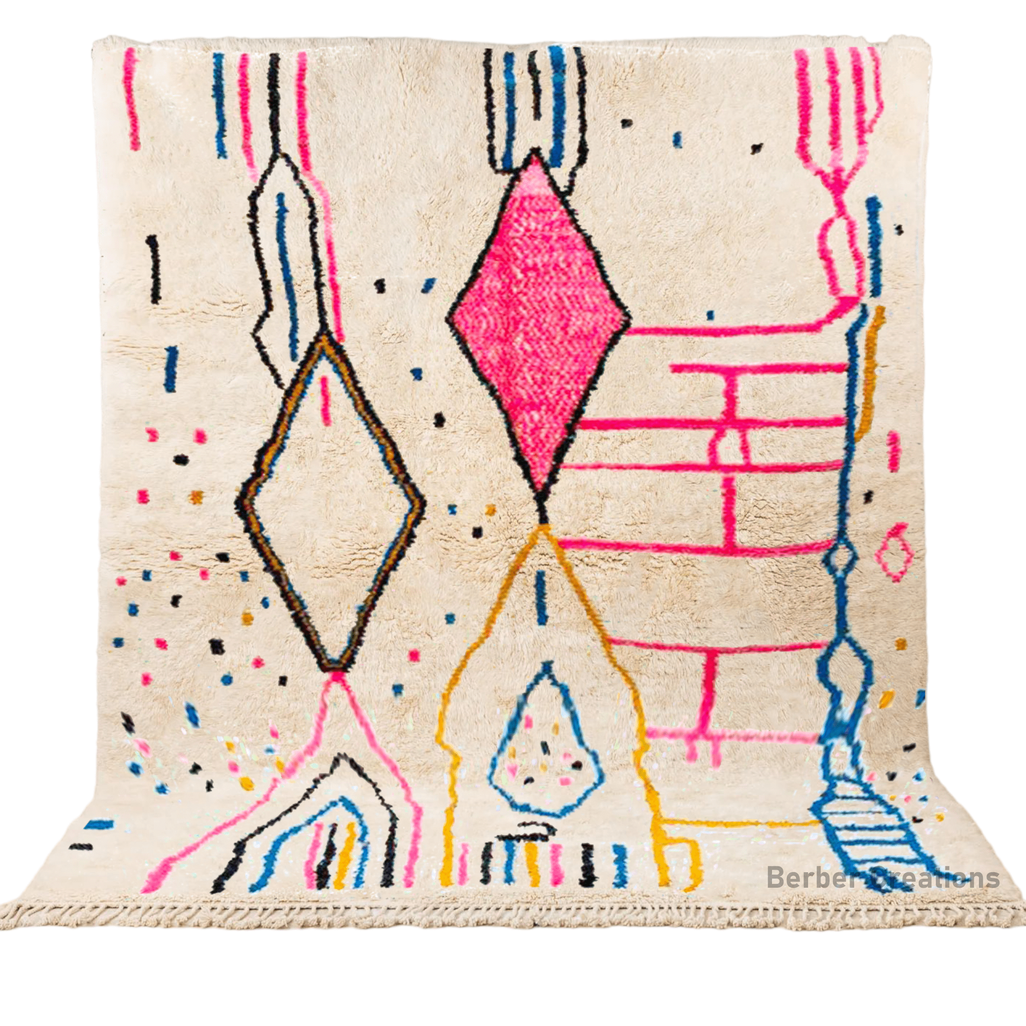 handmade moroccan tribal azilal rug pink
