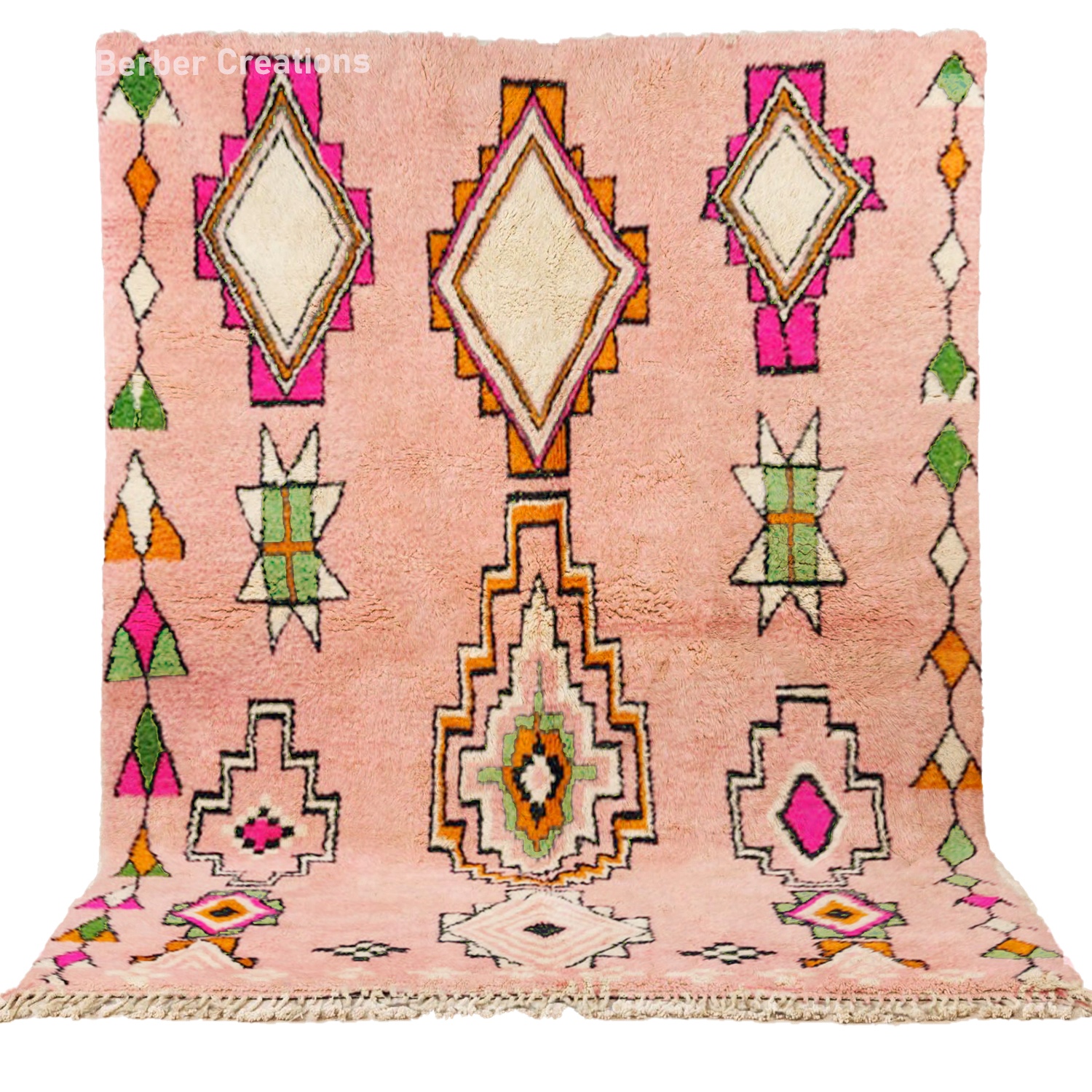 Moroccan pink berber azilal rug bohemian style
