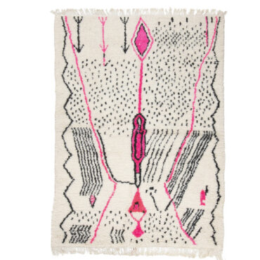Handwoven Pink Moroccan Azilal Rug – ADALET