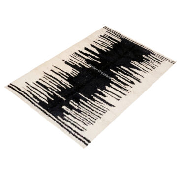 Beni Ourain Wool Rug Black and White – AISHA