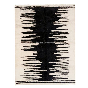 Beni Ourain Wool Rug Black and White – AISHA
