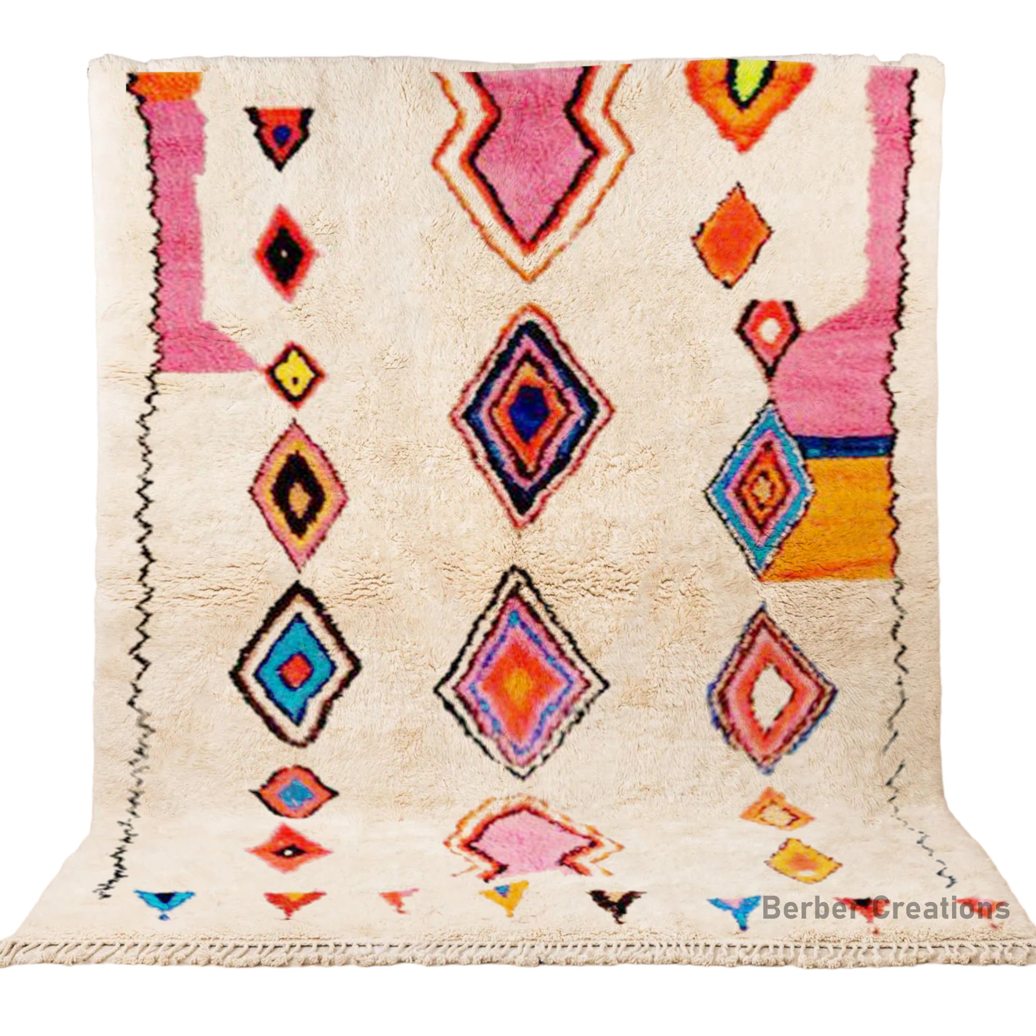 moroccan colorful bohemian berber rug
