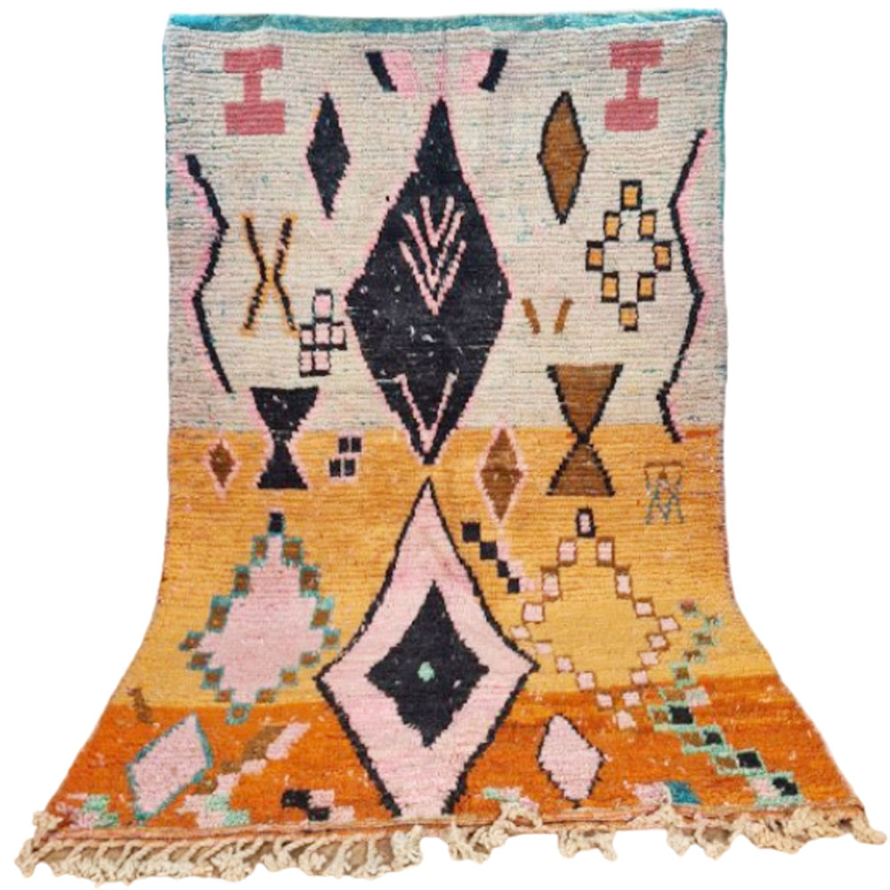 vintage moroccan boujaad rug