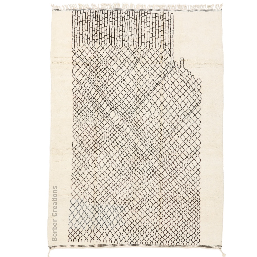 contemporary moroccan beni ourain rug