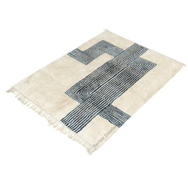 Contemporary Moroccan Wool Rug Black And White – HUSNIYA