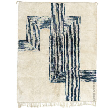 Contemporary Moroccan Wool Rug Black And White – HUSNIYA