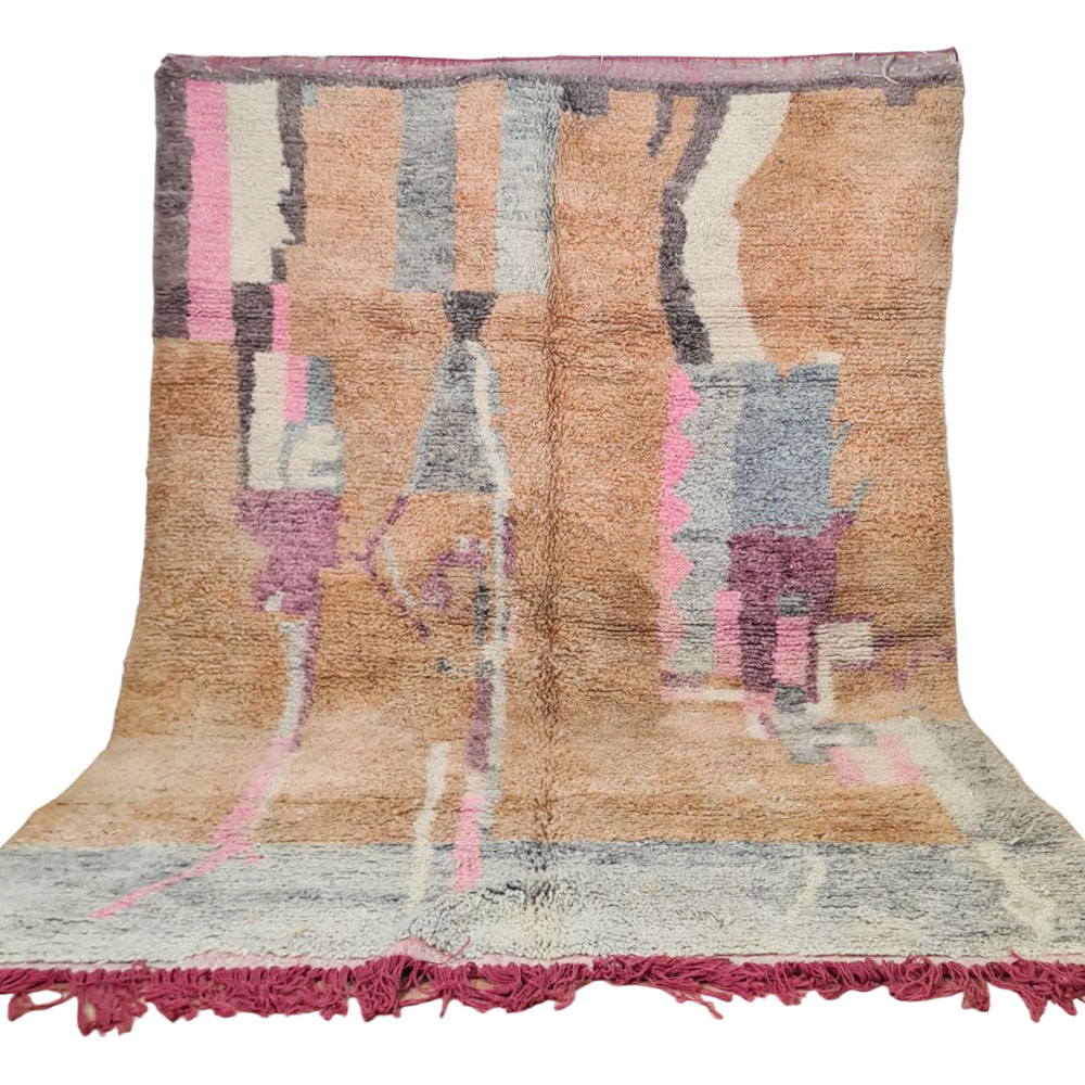 faded vintage moroccan boujaad rug