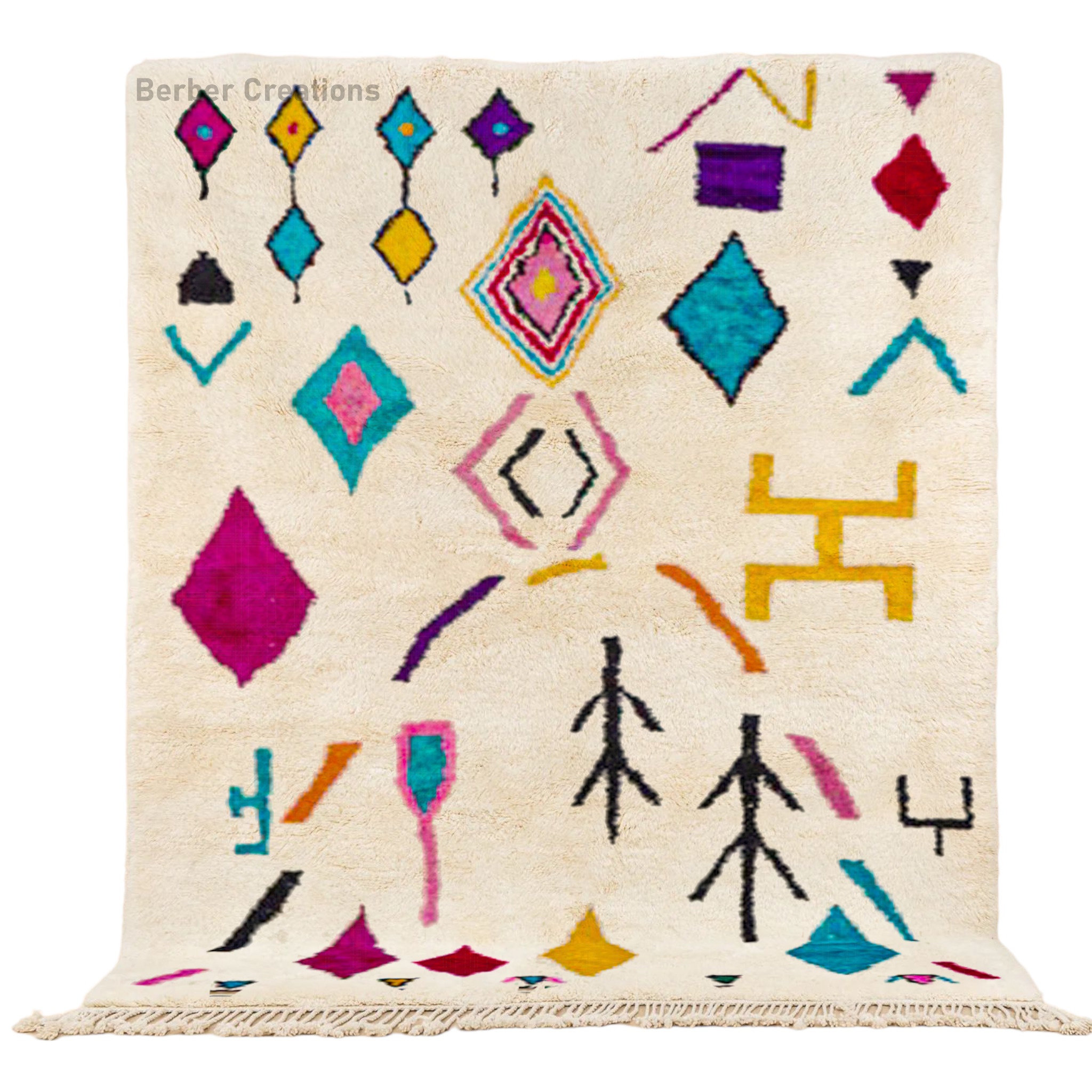 handmade moroccan azilal rug boho style