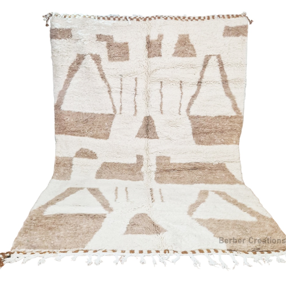 handmade moroccan berber rug neutral