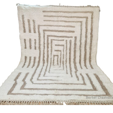 Neutral Moroccan Beni Ourain Rug  6.5′ x 9.8′