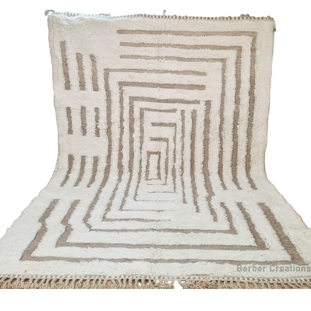 handmade moroccan neutral berber rug