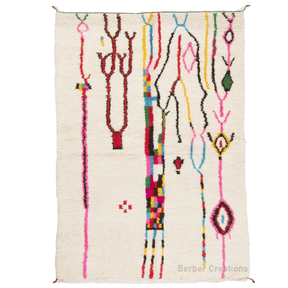 moroccan azilal berber rug colorful