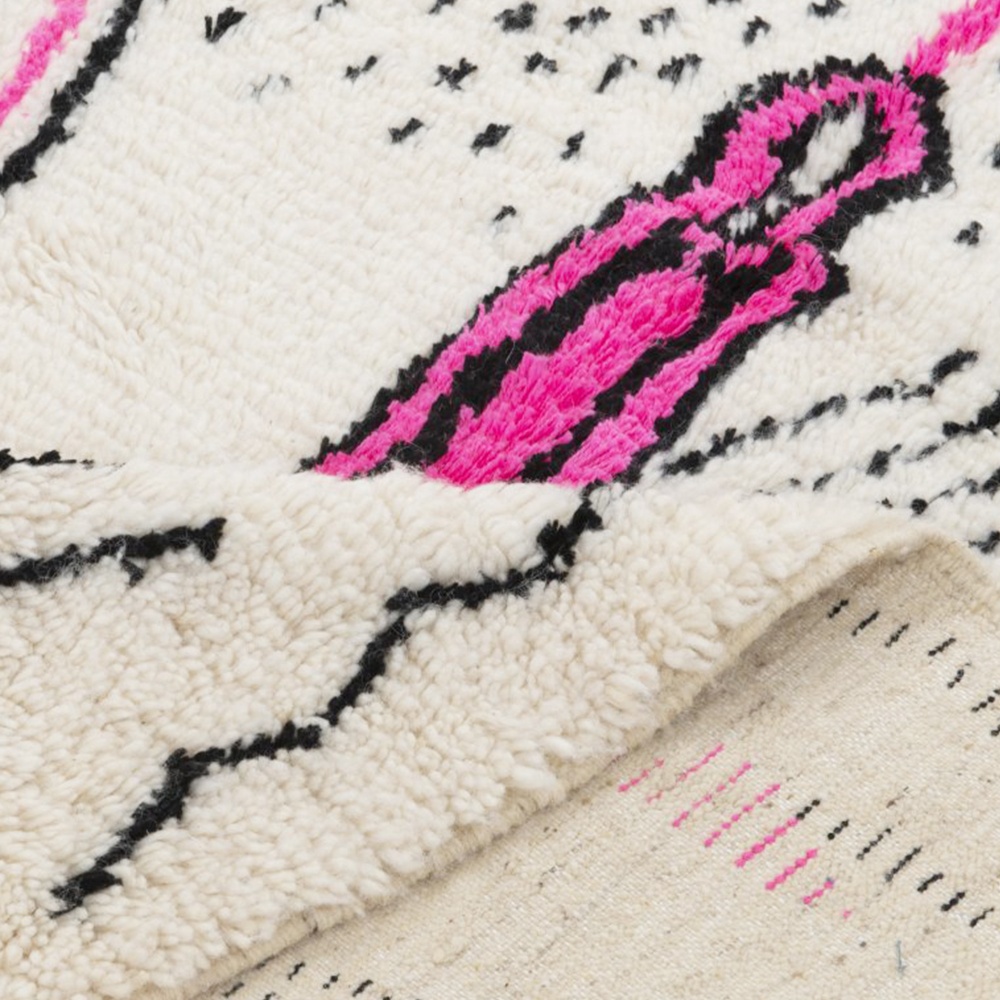 Handwoven Pink Moroccan Azilal Rug - ADALET - Image 3