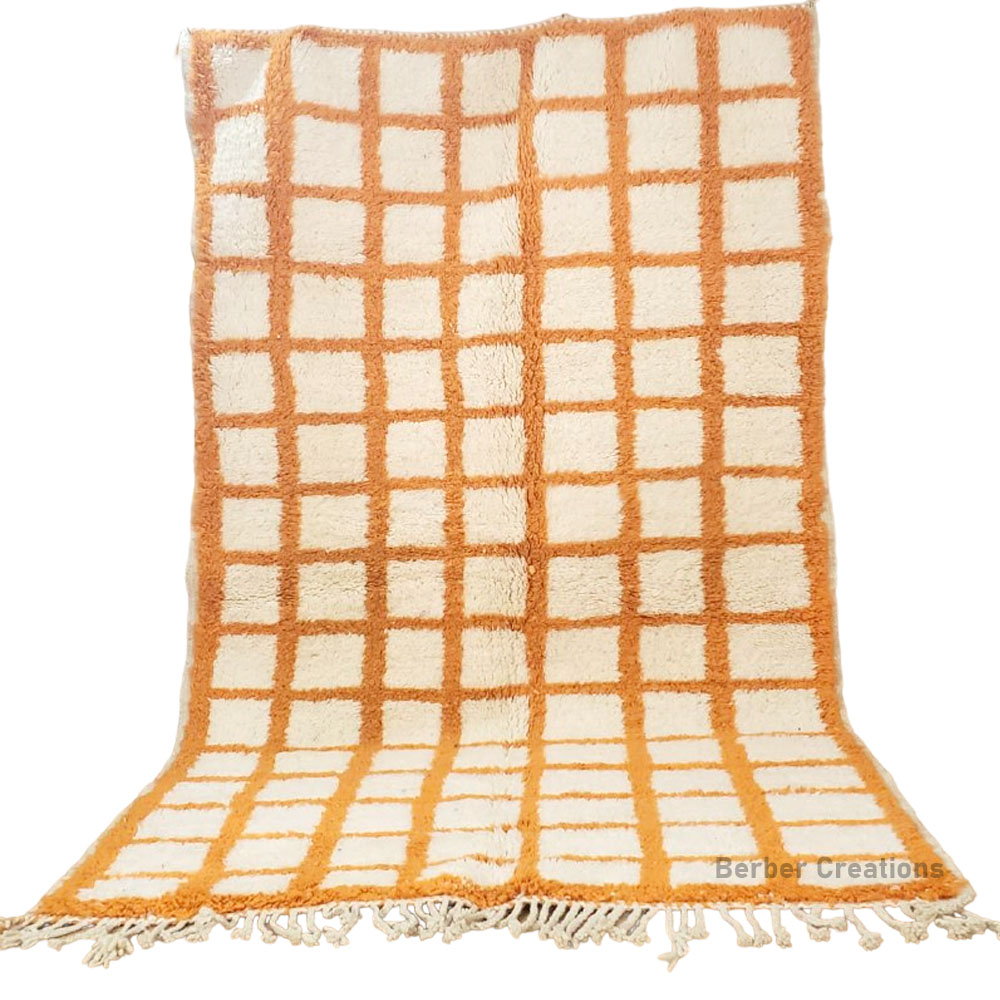 morovvan grid rug orange