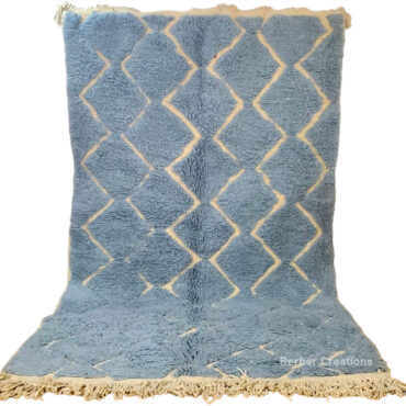 Shag Moroccan Blue Rug  4.9’x 8.2′ – SAHAR