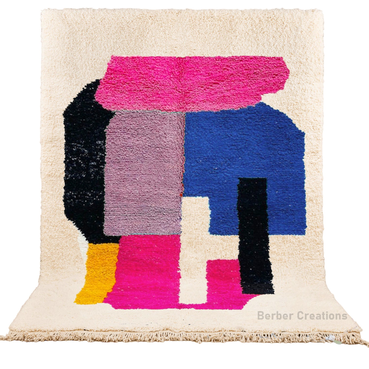 shag moroccan abstract wool rug