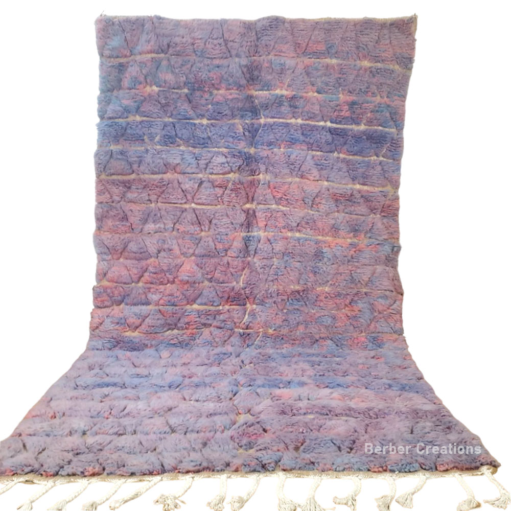 shag moroccan berber wool rug purple