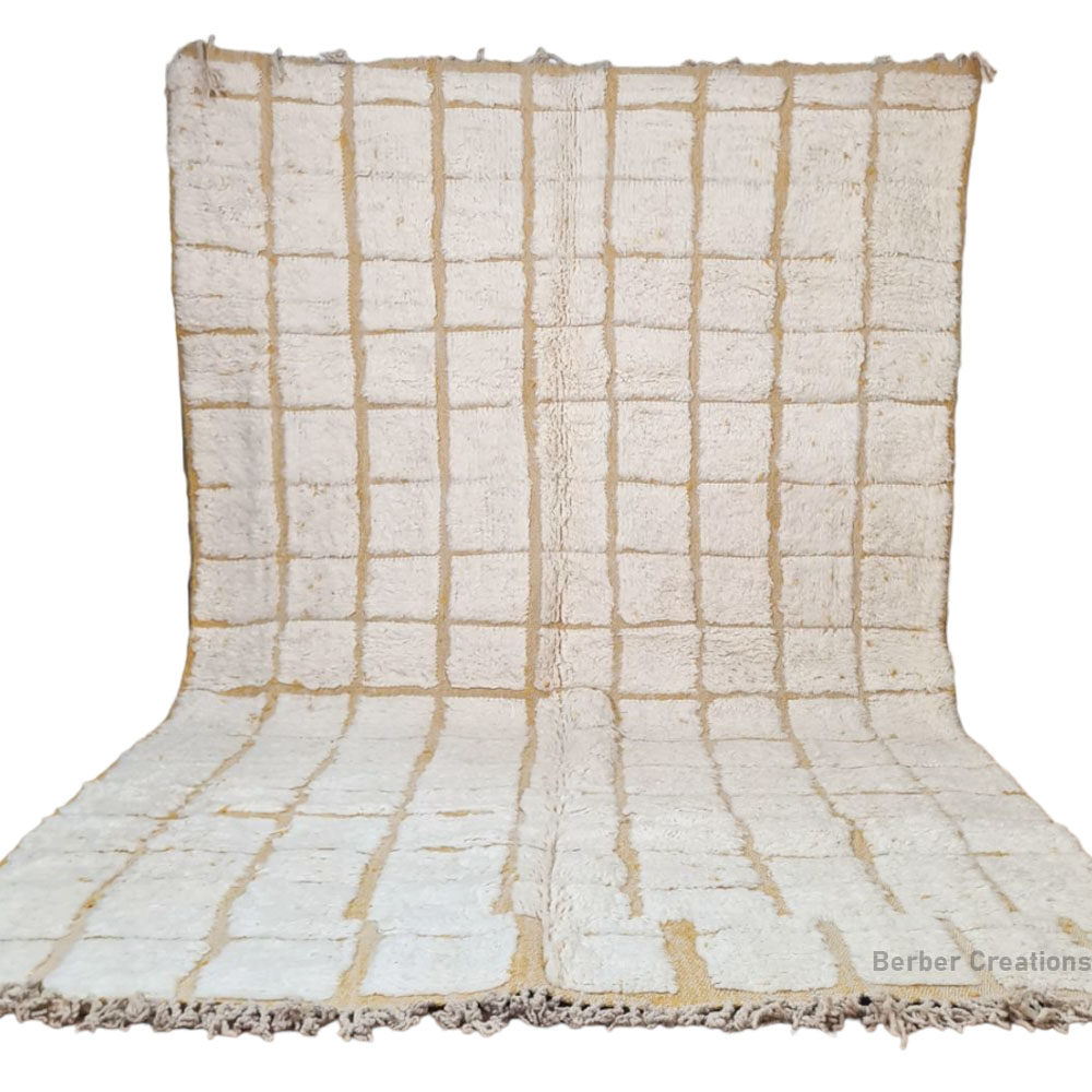 textured moroccan beni ourain rug