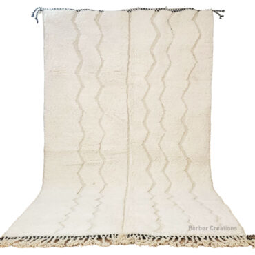 Shag White Moroccan Rug 4.9’x 8.2′ – ZAHRAH