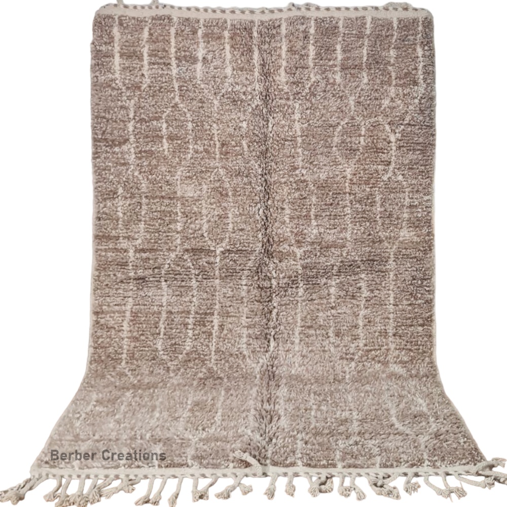 Beige moroccan wool rug