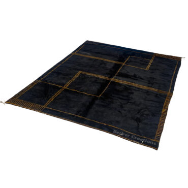 Modern Moroccan Beni Rug Black  –  MB0134