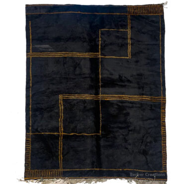 Modern Moroccan Beni Rug Black  –  MB0134