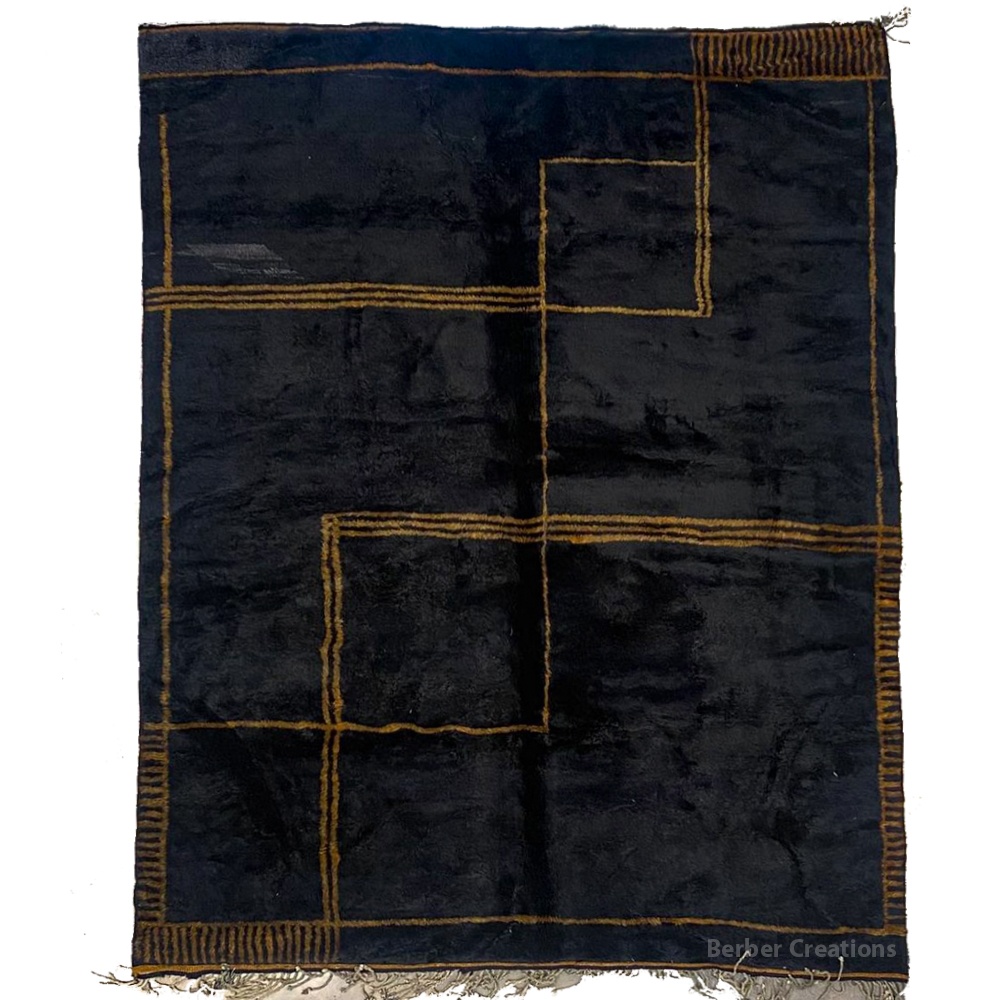 Moroccan Beni Ourain rug black