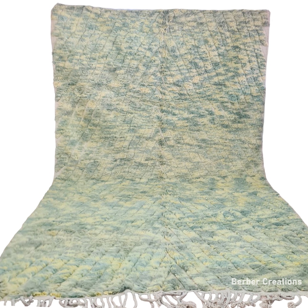 moroccan beni ourain rug green