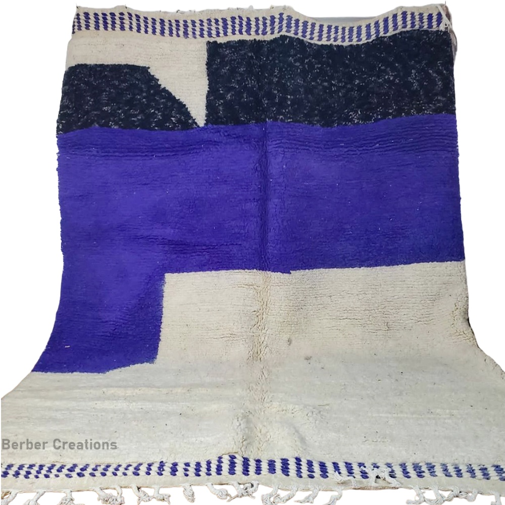 moroccan wool rug blue