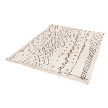 Moroccan Beni Rug Black and White – MB0126