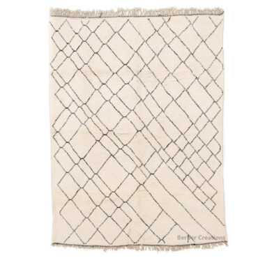 Moroccan Beni Rug Black and White – MB0121