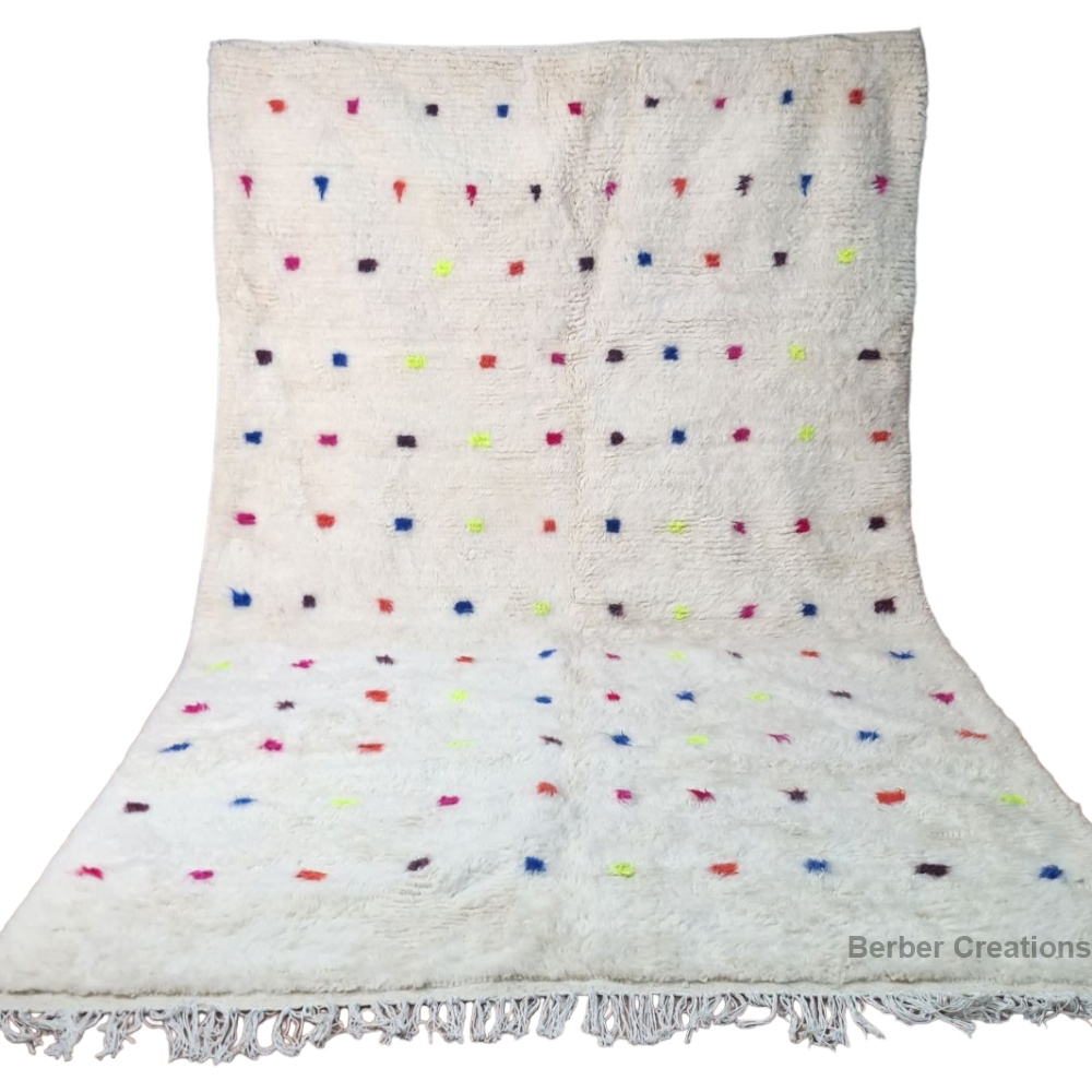 Moroccan beni ourain rug dots