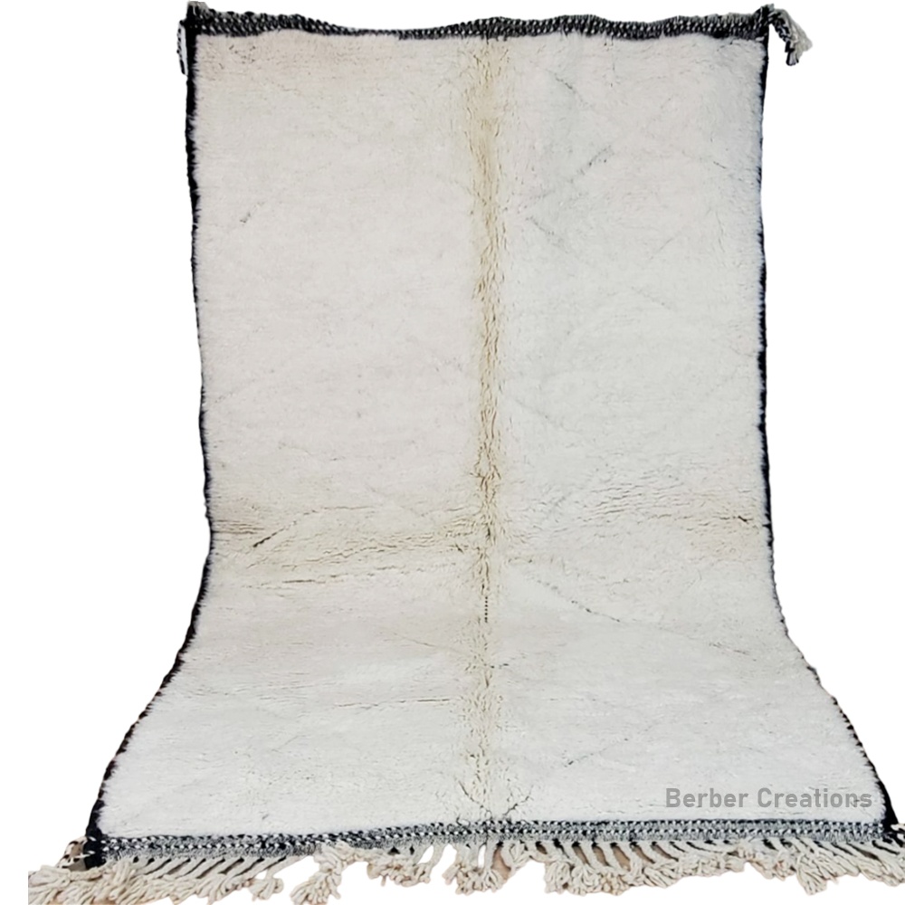 white moroccan beni rug