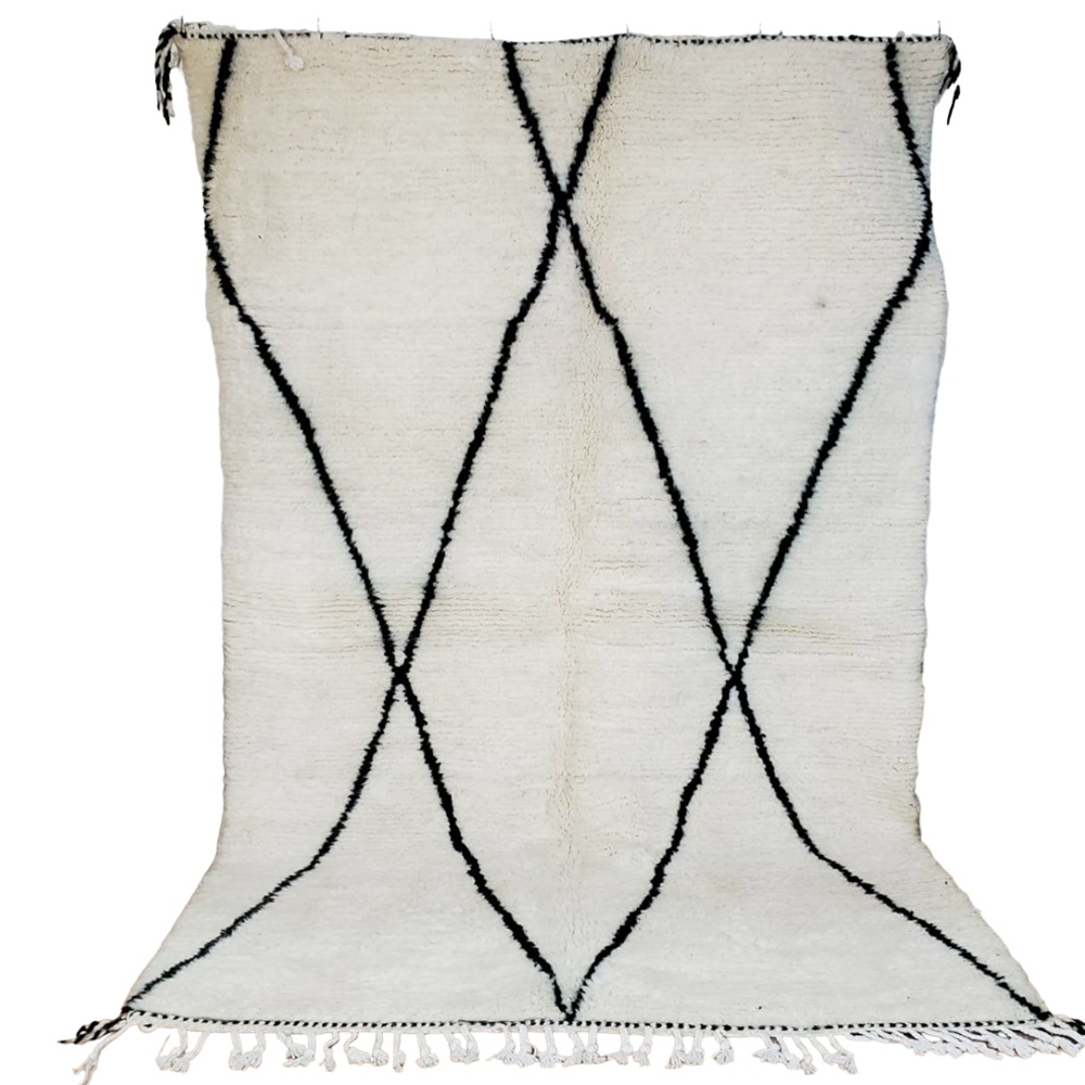 beni ourain rug black and white