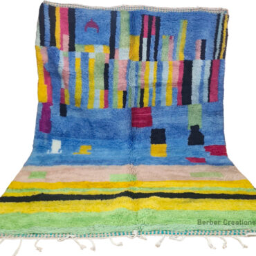 Colorful Moroccan Abstract Berber Rug 6.5’x9.8′ – AMUDAR