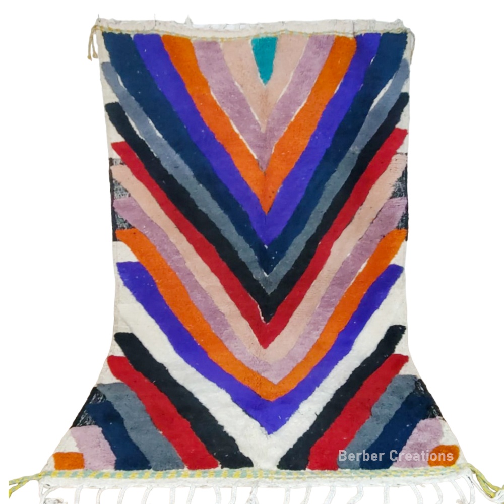 colorful moroccan beni rug