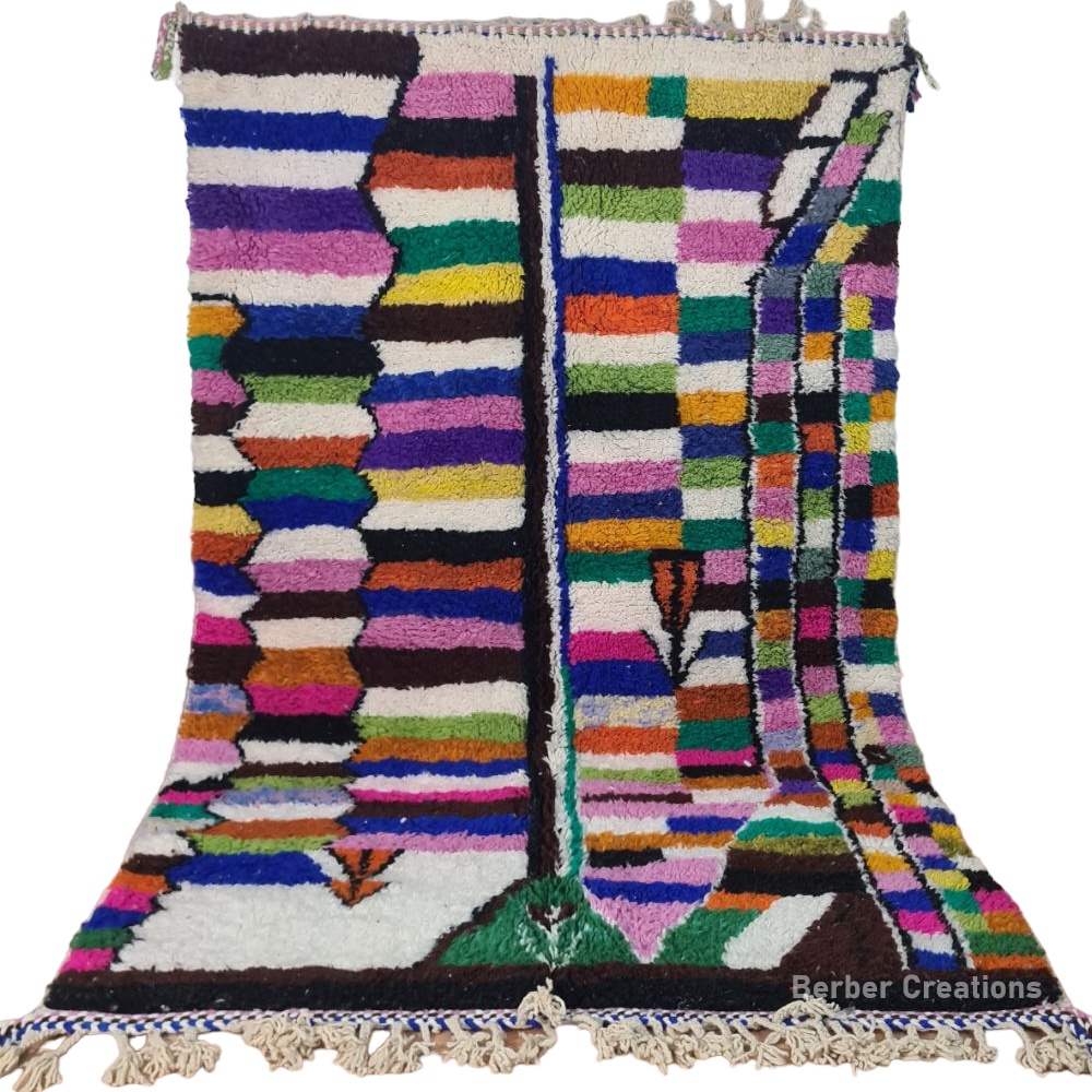 colorful moroccan wool rug