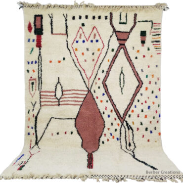 Shag Moroccan Azilal Wool Rug  6.5’x9.8′ – MZ0007