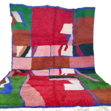 Moroccan Abstract Wool Rug Boujaad Style 6.5’x9.8′ – AWIND