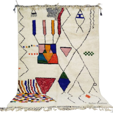 Shag Moroccan Azilal Wool Rug  6.5’x9.8′ – MZ0005