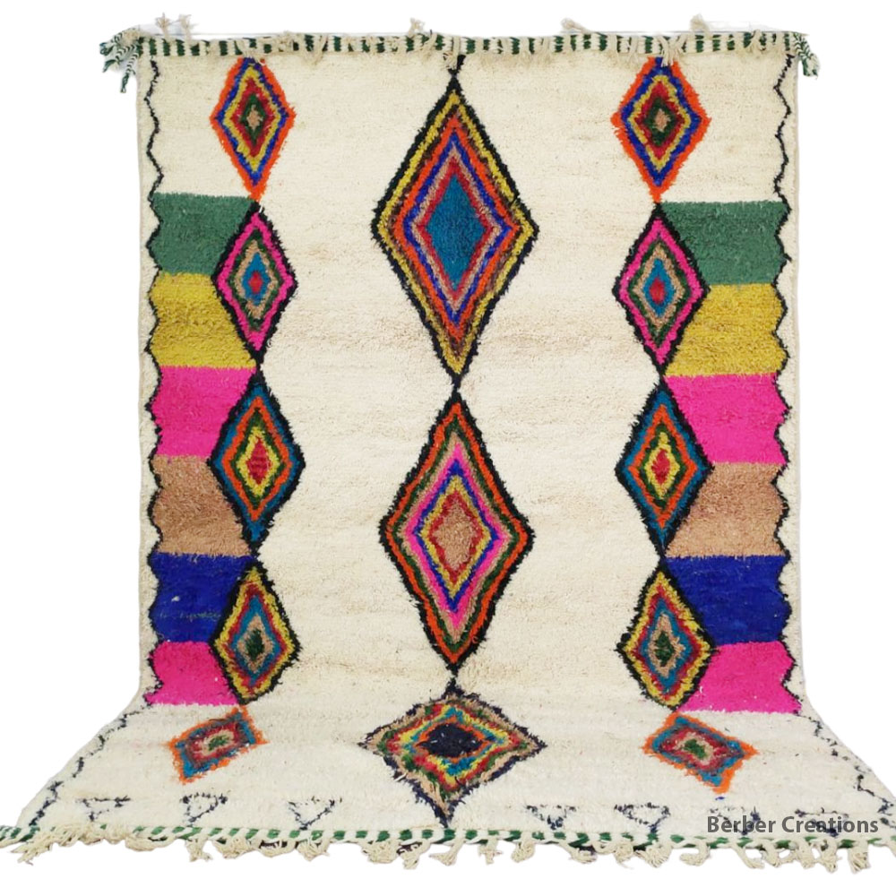 moroccan azilal wool rug bohemian style