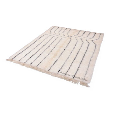 Moroccan Beni Rug Black and White – MBR0106