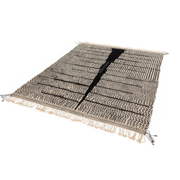 Moroccan Beni Rug Black and White – MB0112