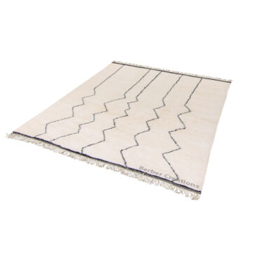 Moroccan Beni Rug Black and White – MB0118