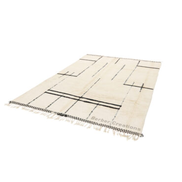 Moroccan Beni Ourain Rug Black And White – MBR0008