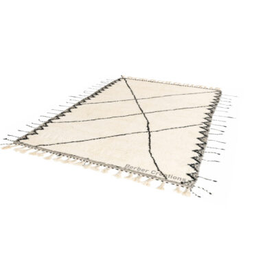 Moroccan Beni Ourain Rug Black And White – MBR0011